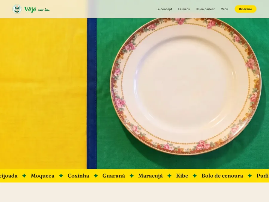 Page d'accueil du site Vêjé Viver Bem